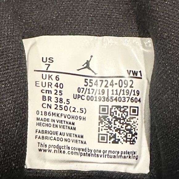 Nike Air Jordan 1 Mid Light Smoke Gray 2020 [554724-092] size 7 - Picture 11 of 12